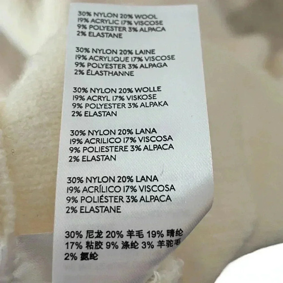 Anthropologie Joy Sweater Fringe Cream VNeck Wool Blend - Picture 7 of 7